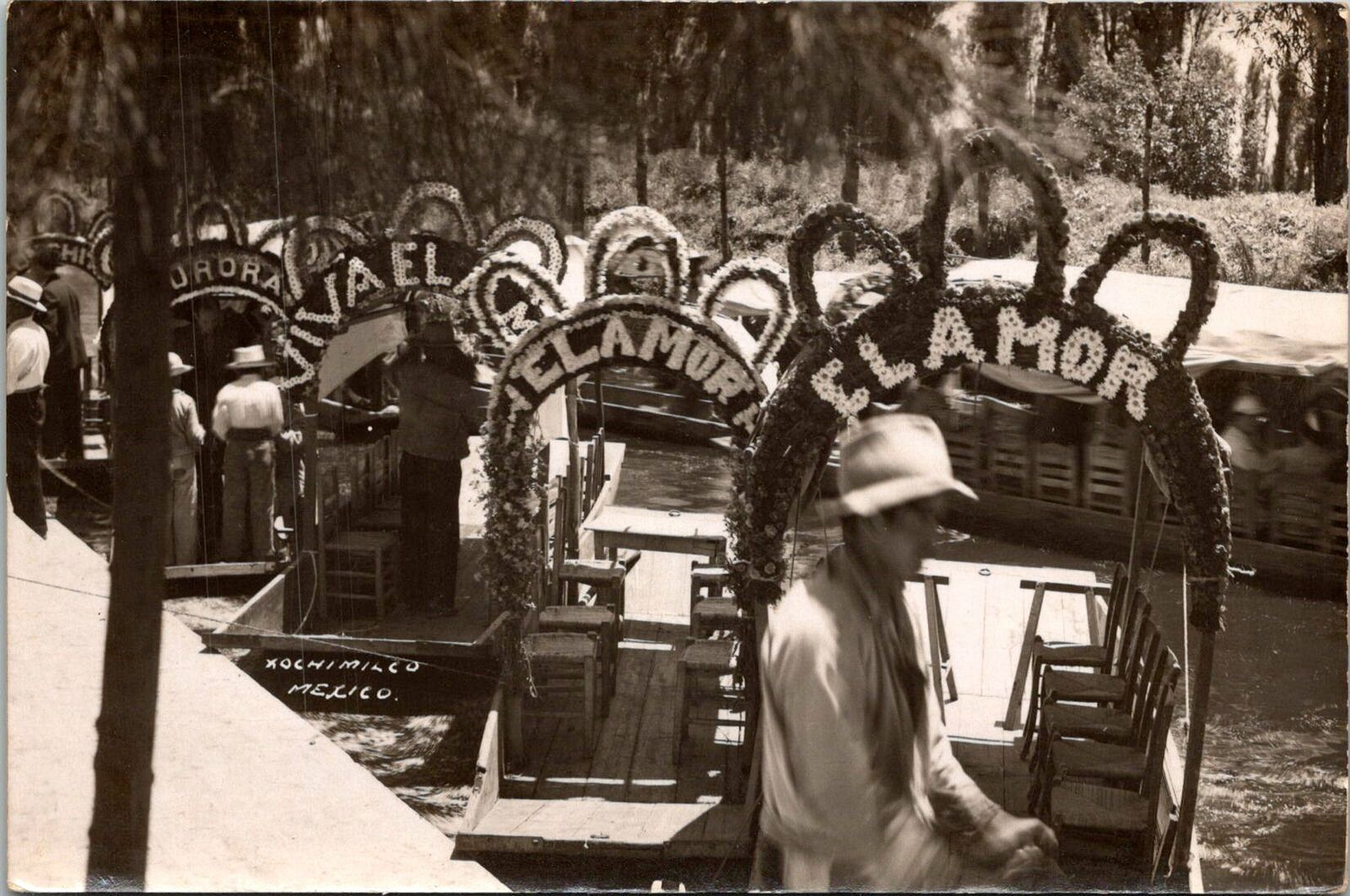 Vintage PPC - Viva Elamor - Xochimilco, Mexico - F19847