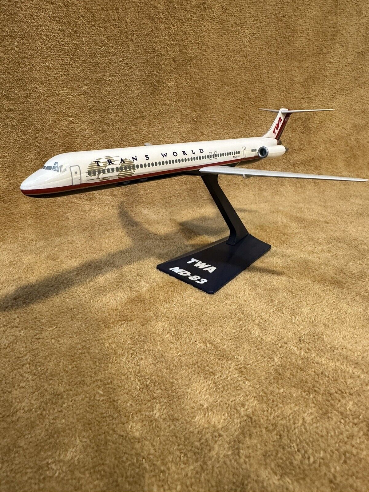 TWA Trans World Airlines MD-83 Model Airplane
