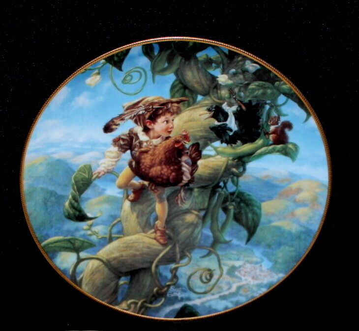 Vtg 1992 Jack in the Beanstalk Collector Plate Scott Gustafson Fairy Tale Series