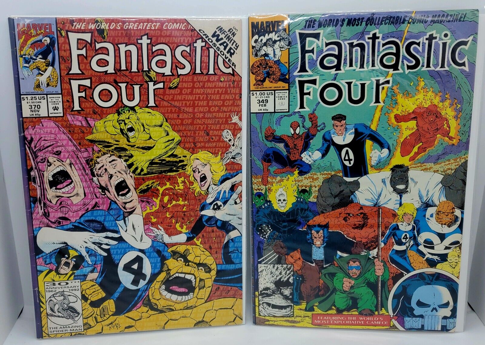 Vintage LOT of 2 Fantastic Four #349 & #370 (Marvel, 1991)  She-Hulk 1st Print🔥