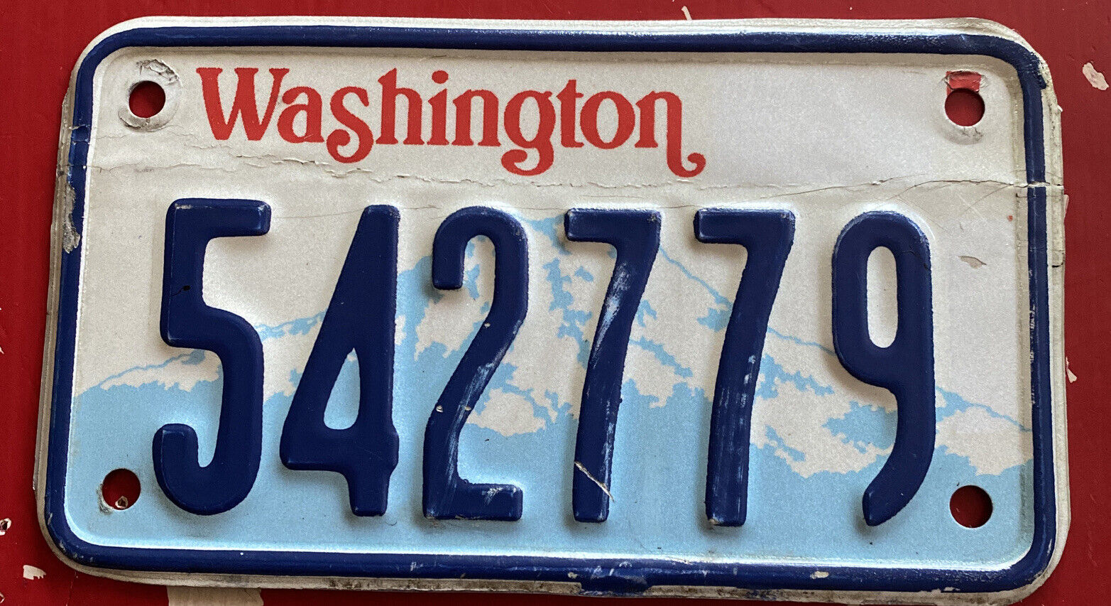 Good Original Washington Motorcycle License Plate. Correct For 1987-2000