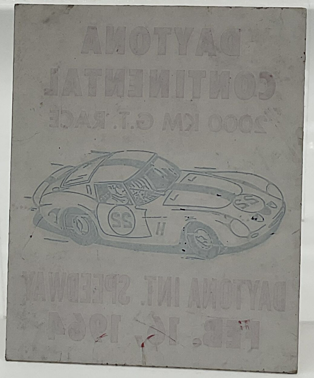 Rare Vintage February 1964 Daytona Continental 2000 KM G.T. Race Decal Sticker