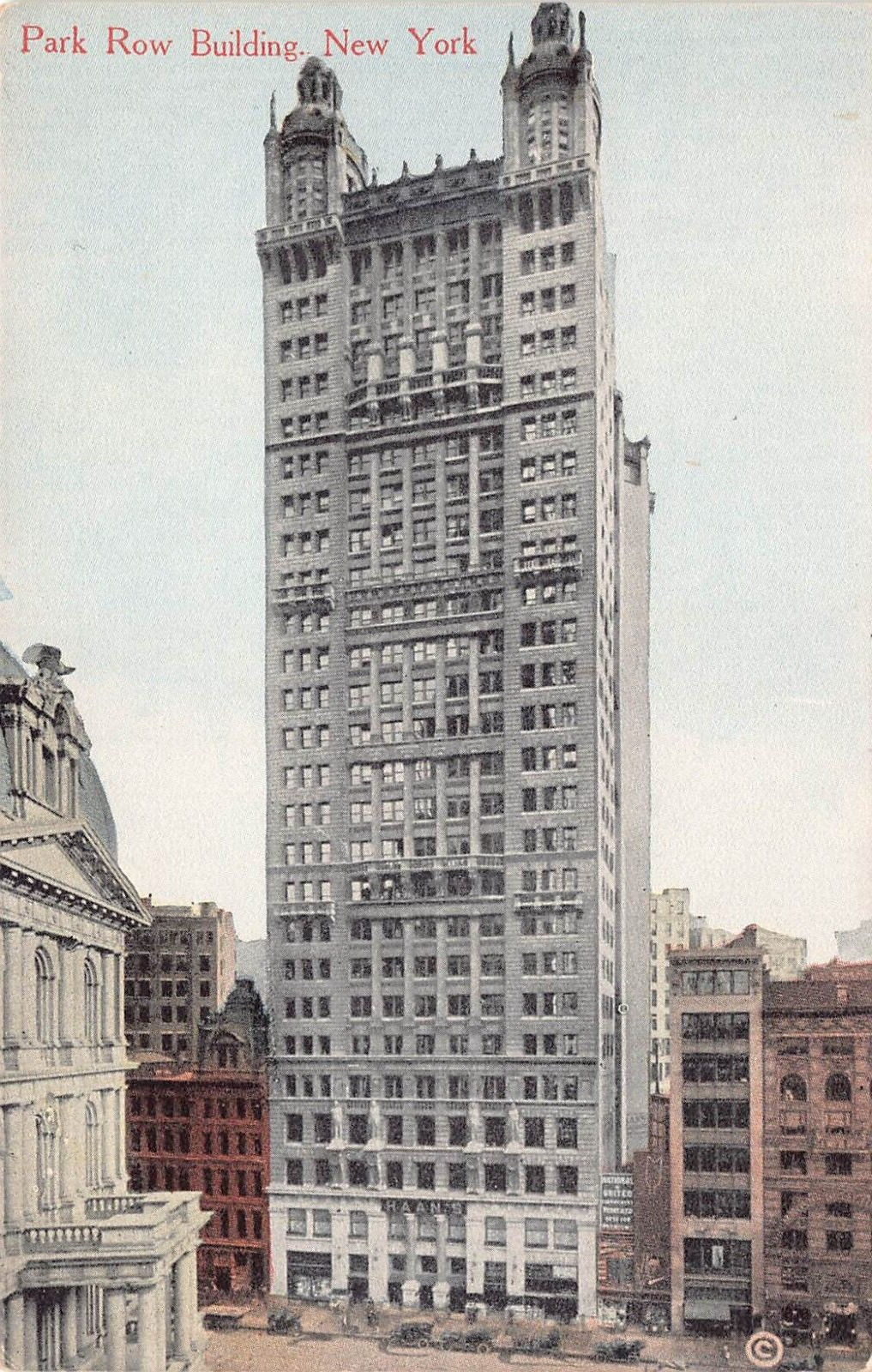 Park Row Building, Manhattan, New York City, Early Postcard, Unused