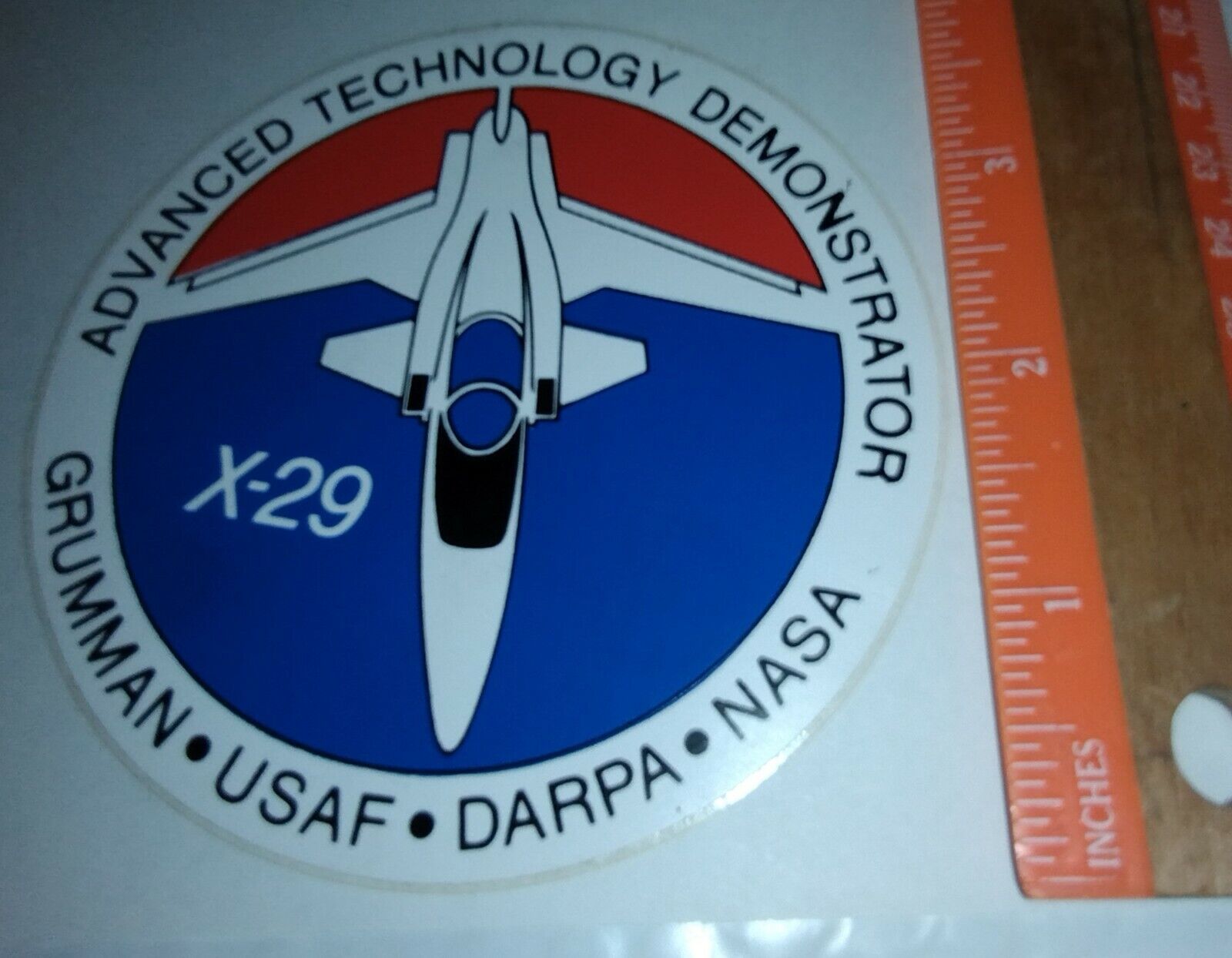 Vintage Grumman Aerospace Sticker Advanced Technology Demonstrator X-29 4\