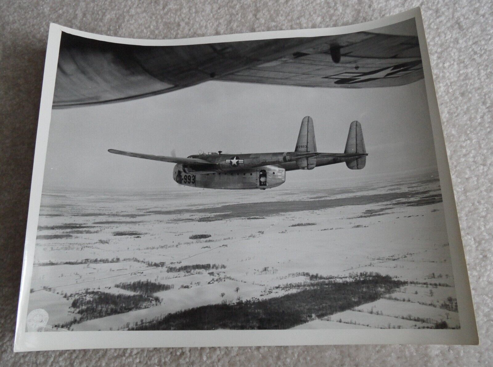 Fairchild C-82 Packet Plane In-Flight  1945 WWII News Photo