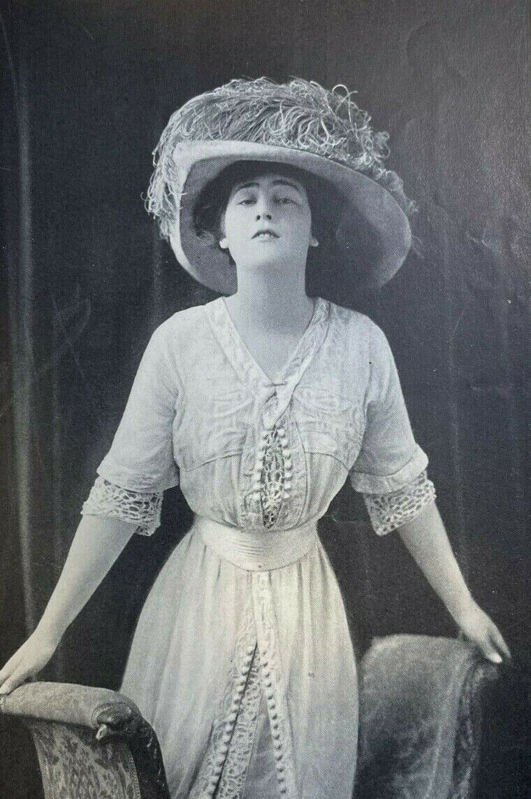 1912 Vintage Magazine Illustration Actress Jeannette Horton