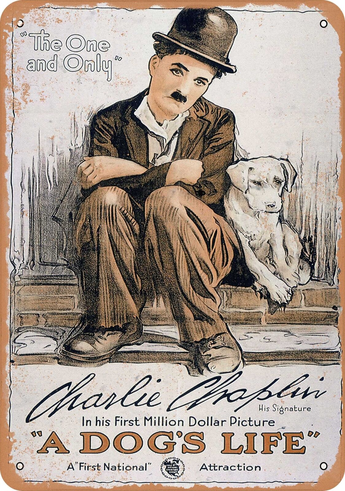 Metal Sign - Dog\'s Life (1918) - Vintage Look