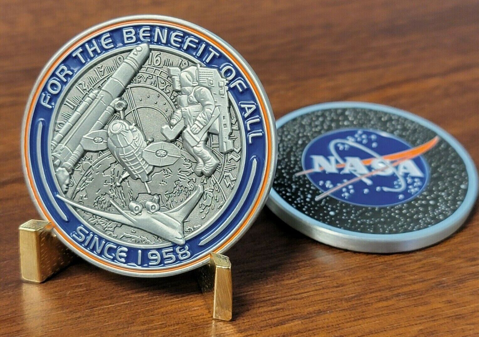 NASA Logo Challenge Coin - For the Benefit of All *New*