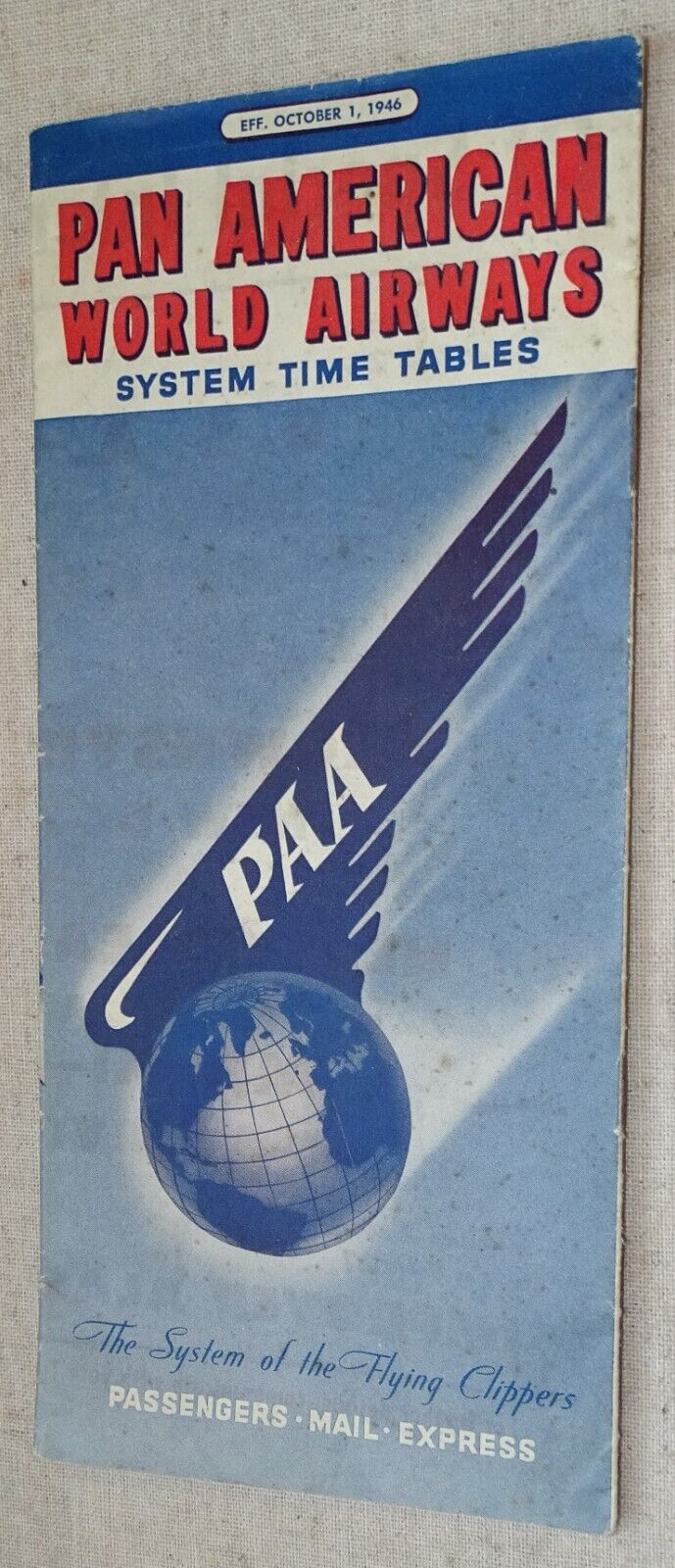 1946 Pan American World Airways System Tim Tables Booklet