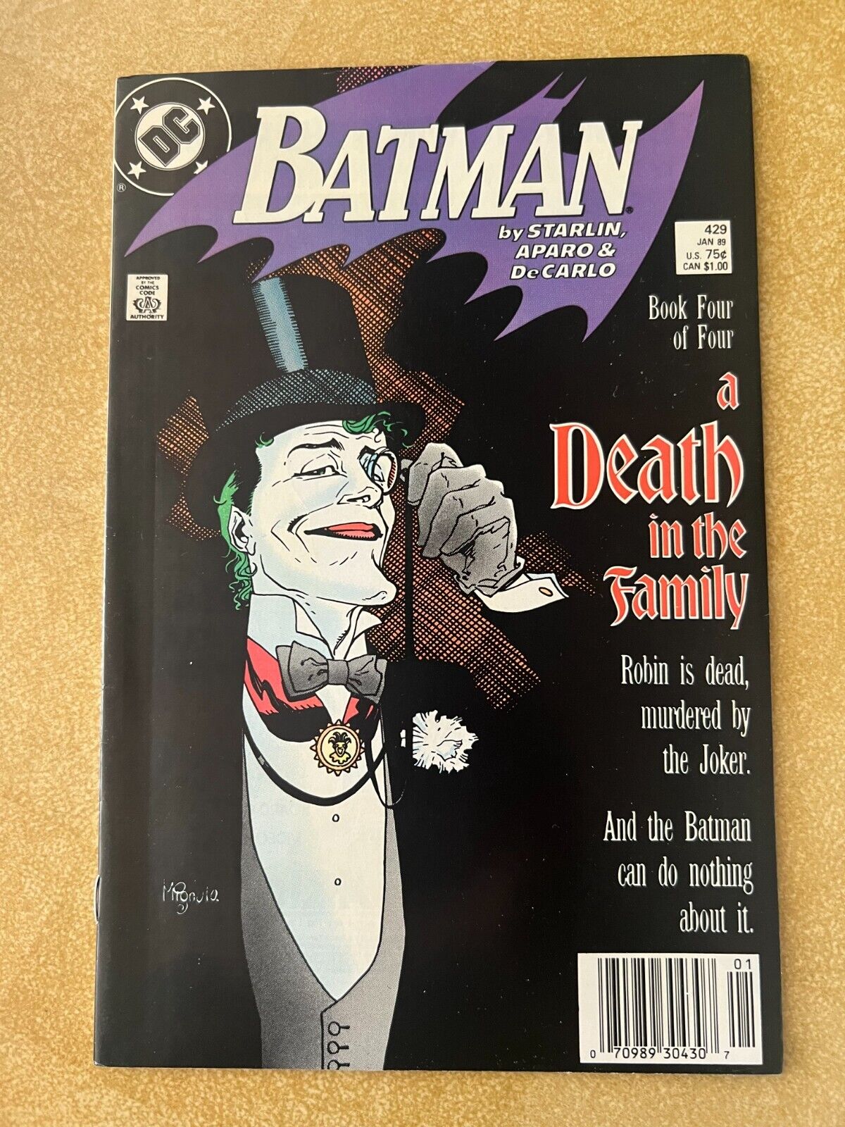 1989 ~ DC Comics ~ BATMAN #429 ~ PB VG