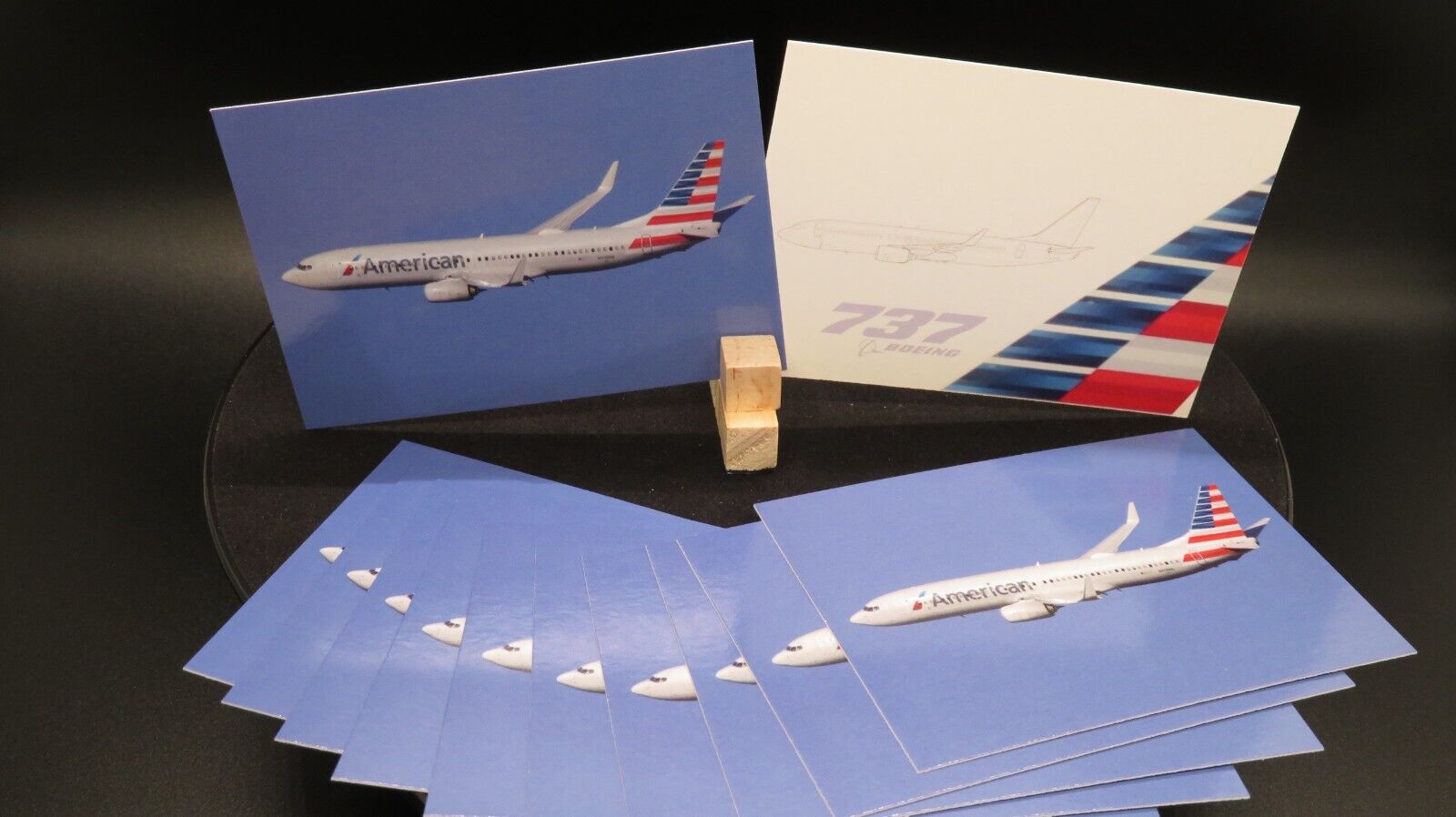 American Airlines Trading Cards Boeing 737-800 - Set of 10 - 