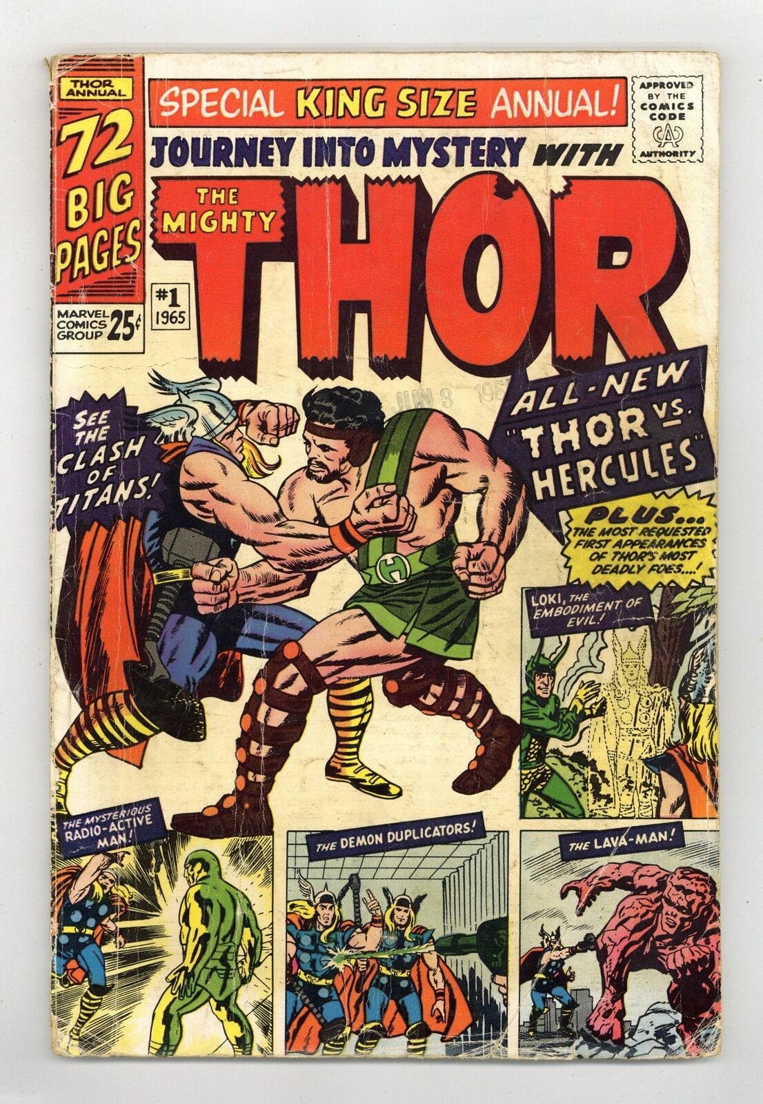 Thor Journey Into Mystery #1 PR 0.5 1965 1st app. Hercules