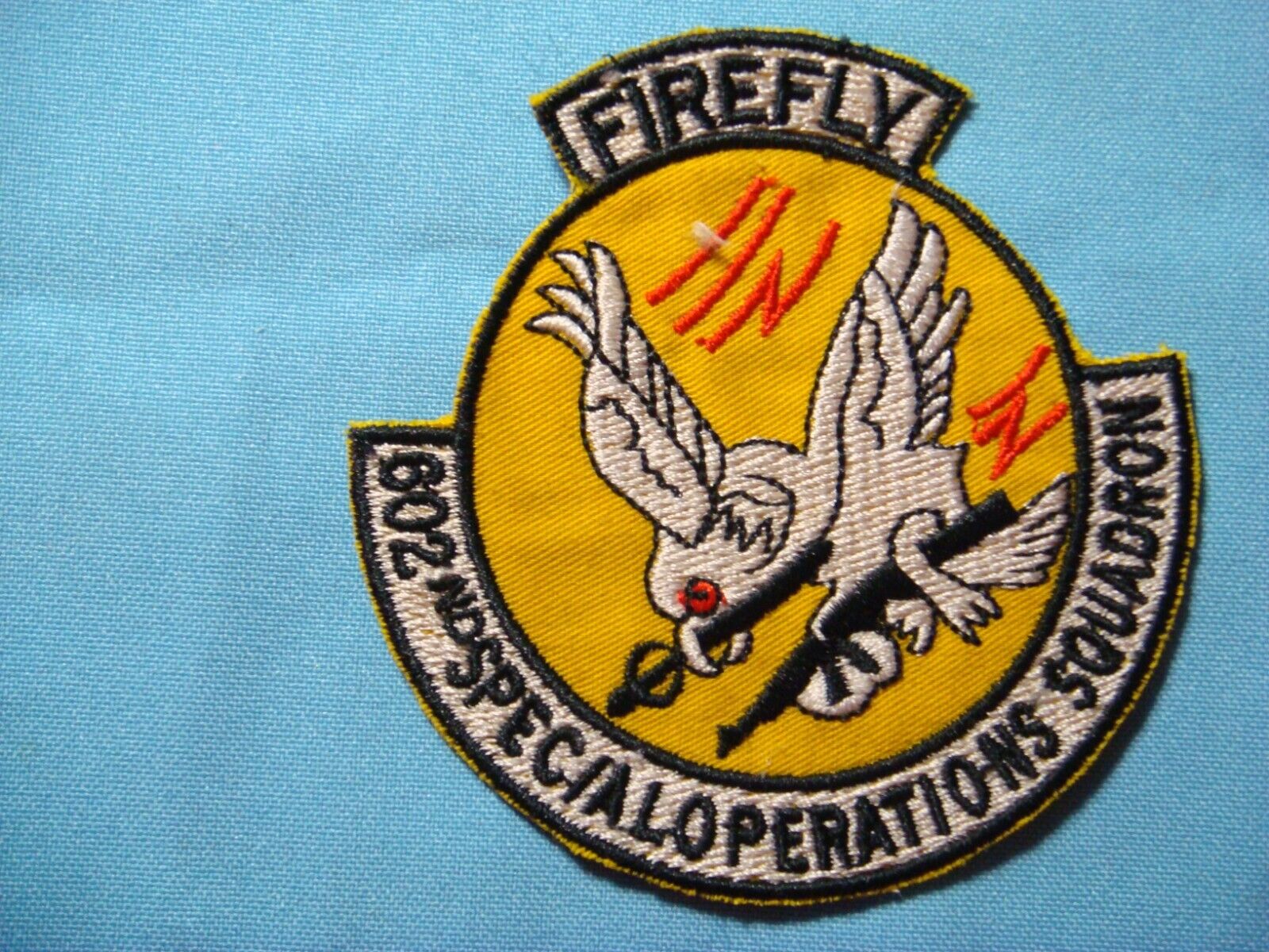 VIETNAM WAR PATCH, US 602nd SPECIAL OPERATIONS SQUADRON  FIRE FLY