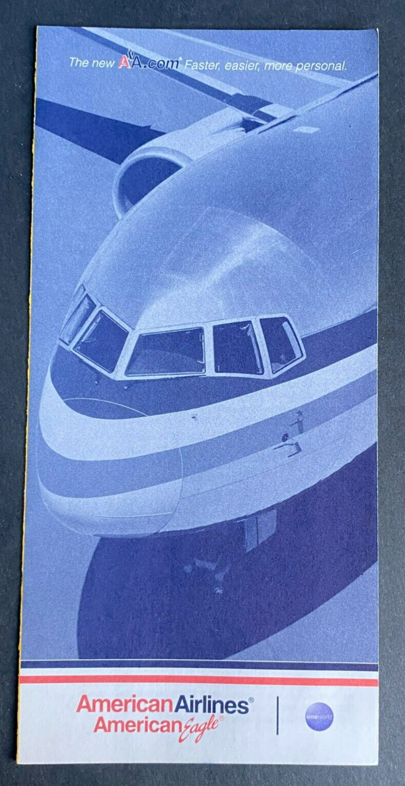 American Airlines Ticket Jacket - Boeing 767 Nose Cover (AK2 | c2002)