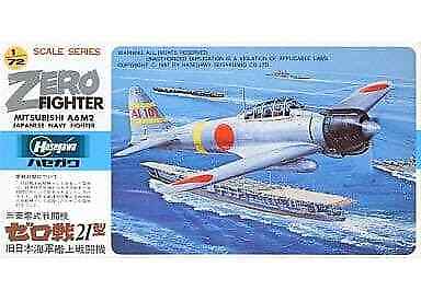 1/72 A6M2 Mitsubishi Zero Fighter Type 21 Former Japanese Navy Carrier-Based Fig