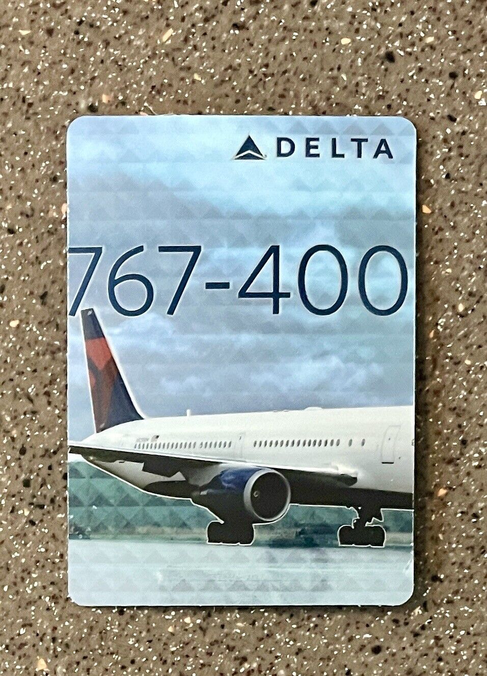 Delta Air Lines Pilot Trading Card from 2016,  #51 Boeing 767-400ER