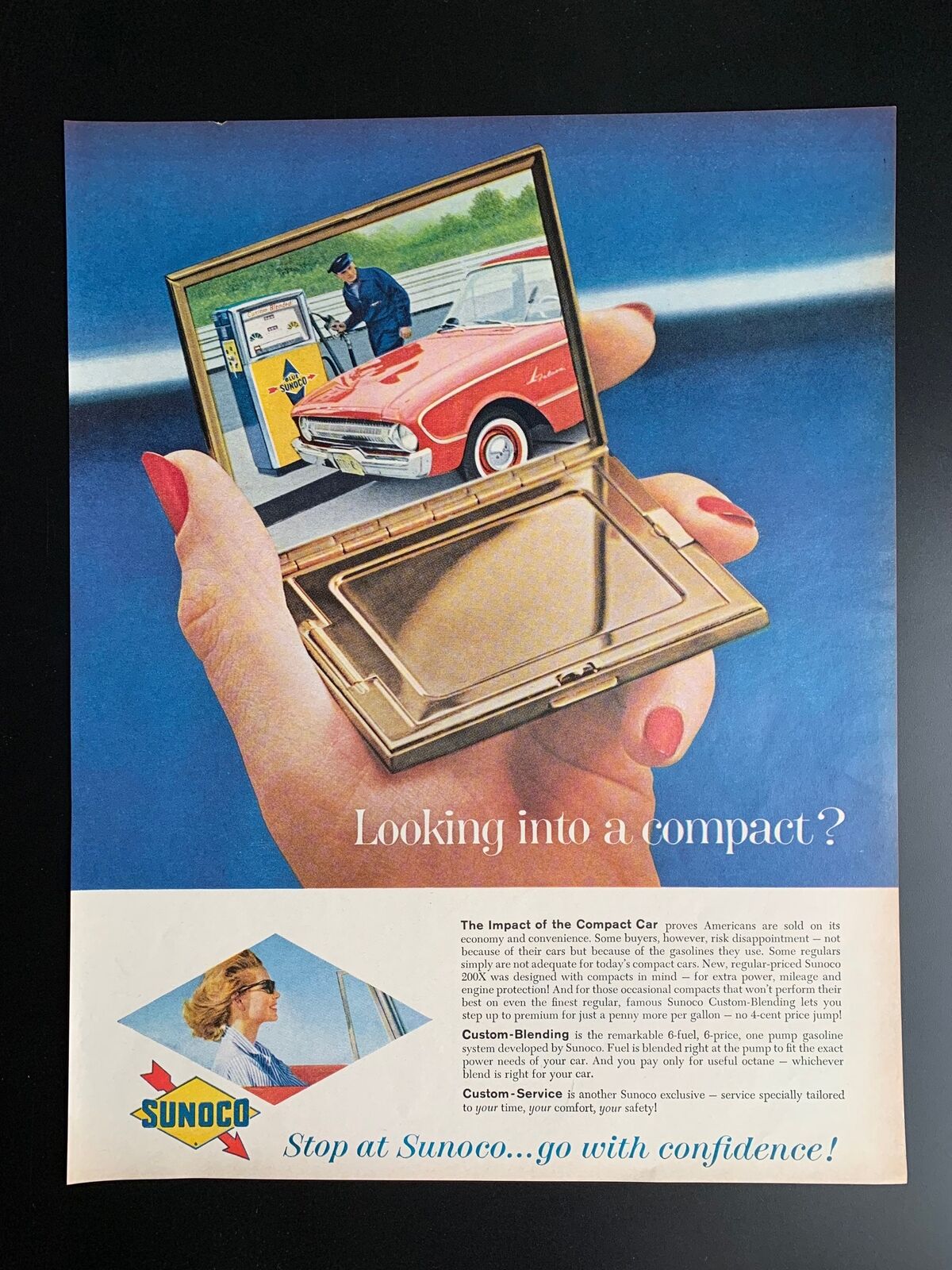 Vintage 1961 Sunoco Print Ad