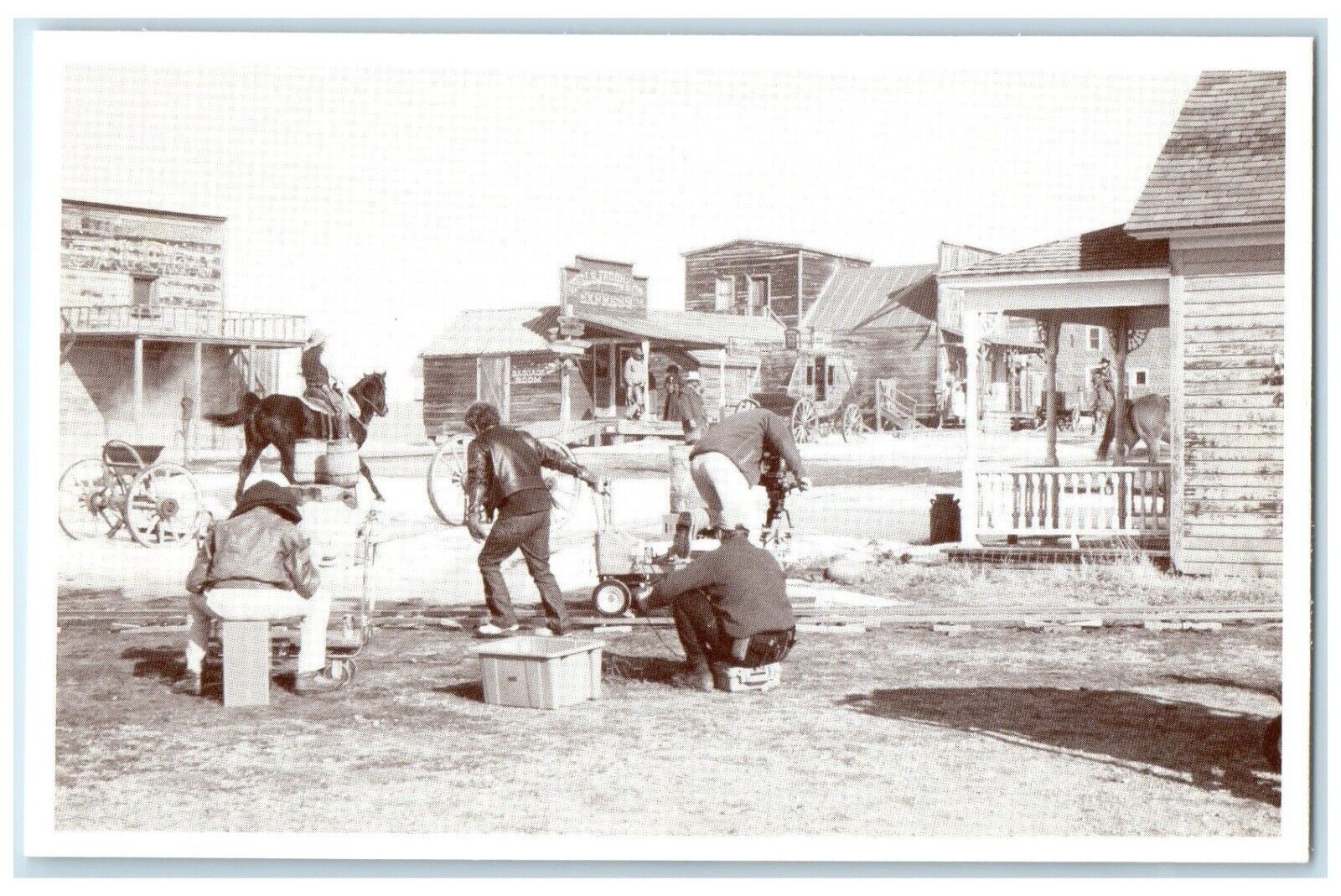 c1950 1880 Town Miles West Town Horse Carriage Road Murdo South Dakota Postcard