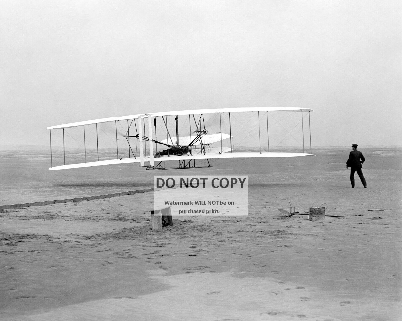 1ST SUCCESSFUL FLIGHT OF THE WRIGHT BROTHERS FLYER IN 1903 - 8X10 PHOTO (OP-788)