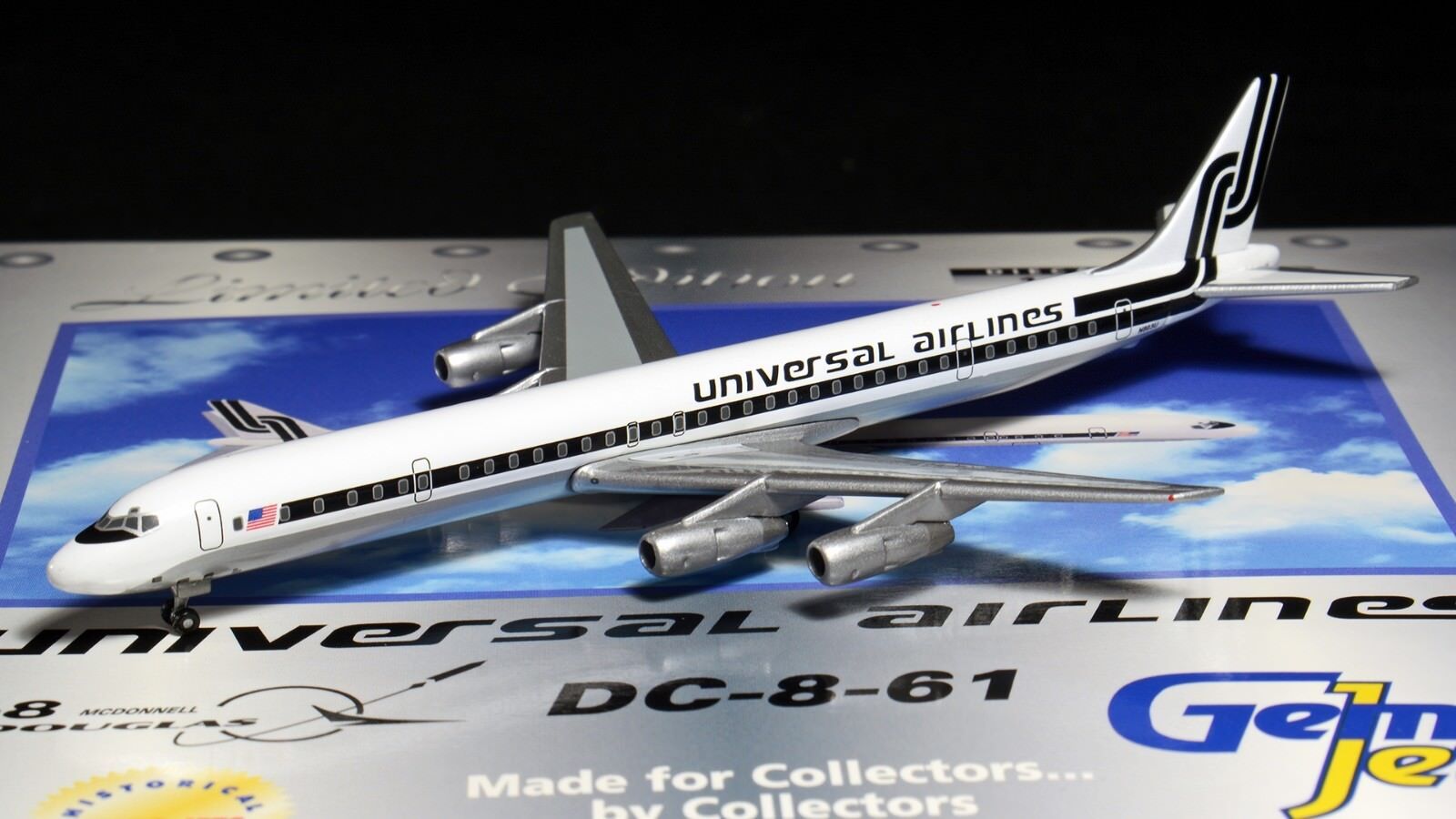 Universal Airlines DC-8-61 N803U Gemini Jets GJUVA095 Scale 1:400 SALE