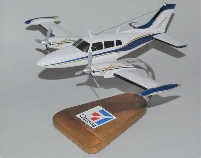 Cessna 310 Twin Engine Desk Top Display Private Wood Model 1/32 SC Airplane New
