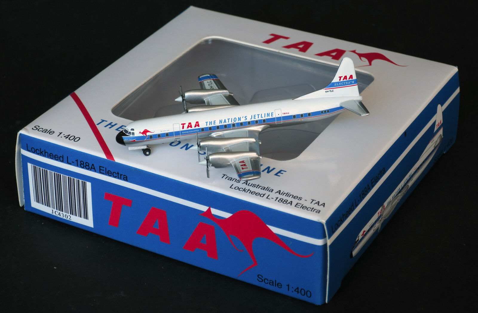 TAA L188 Electra Reg: VH-TLC JC Wings Diecast models scale 1:400         JC4302