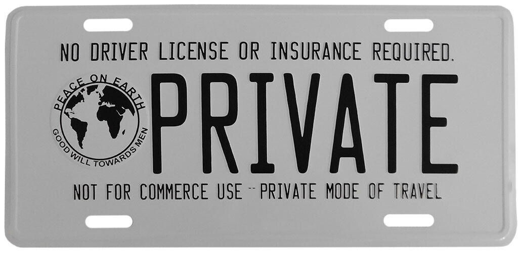 No License Or Insurance Required Private Aluminum License Plate Car Front 6