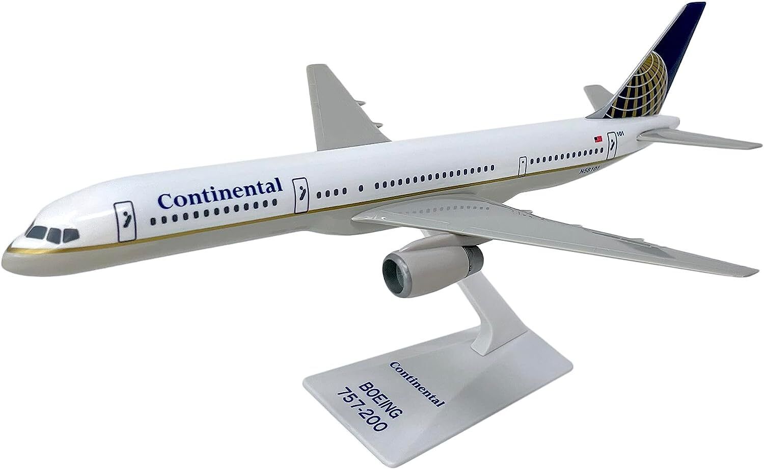 Flight Miniatures Continental Boeing 757-200 Desk Display 1/200 Model Airplane