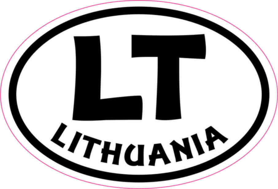 3X2 Oval LT Lithuania Sticker Vinyl Travel Cup Decals Car Window Sticker Decal