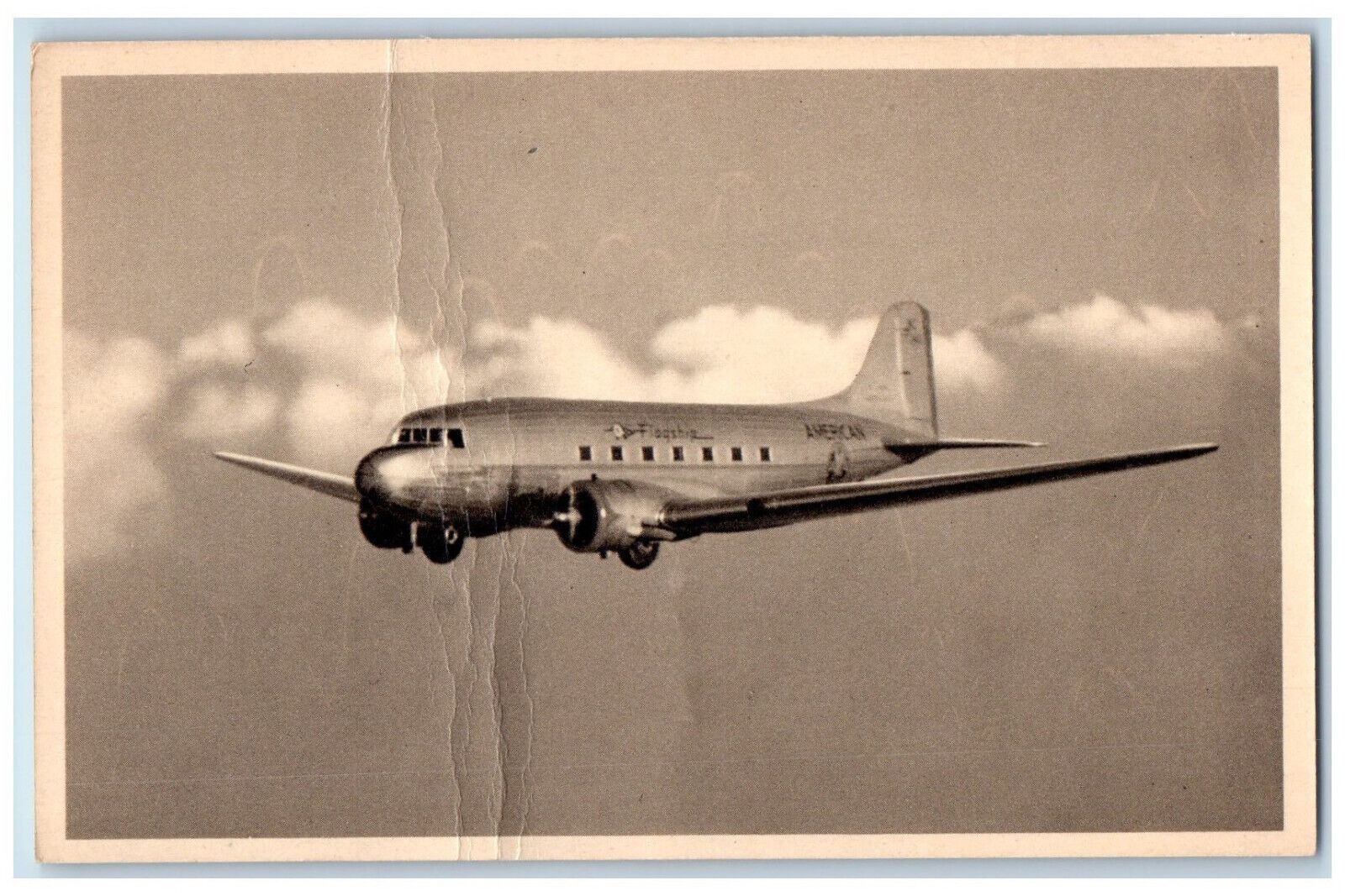 c1940's Flagship Fleet of American Airlines Inc Airplane Unposted Postcard