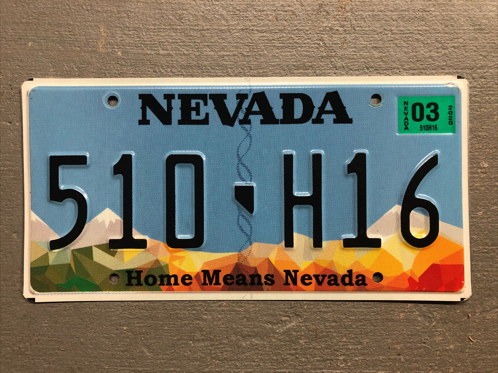 NEVADA LICENSE PLATE EMBOSSED HOME MEANS NEVADA RANDOM LETTERS/NUMBERS COOL😎