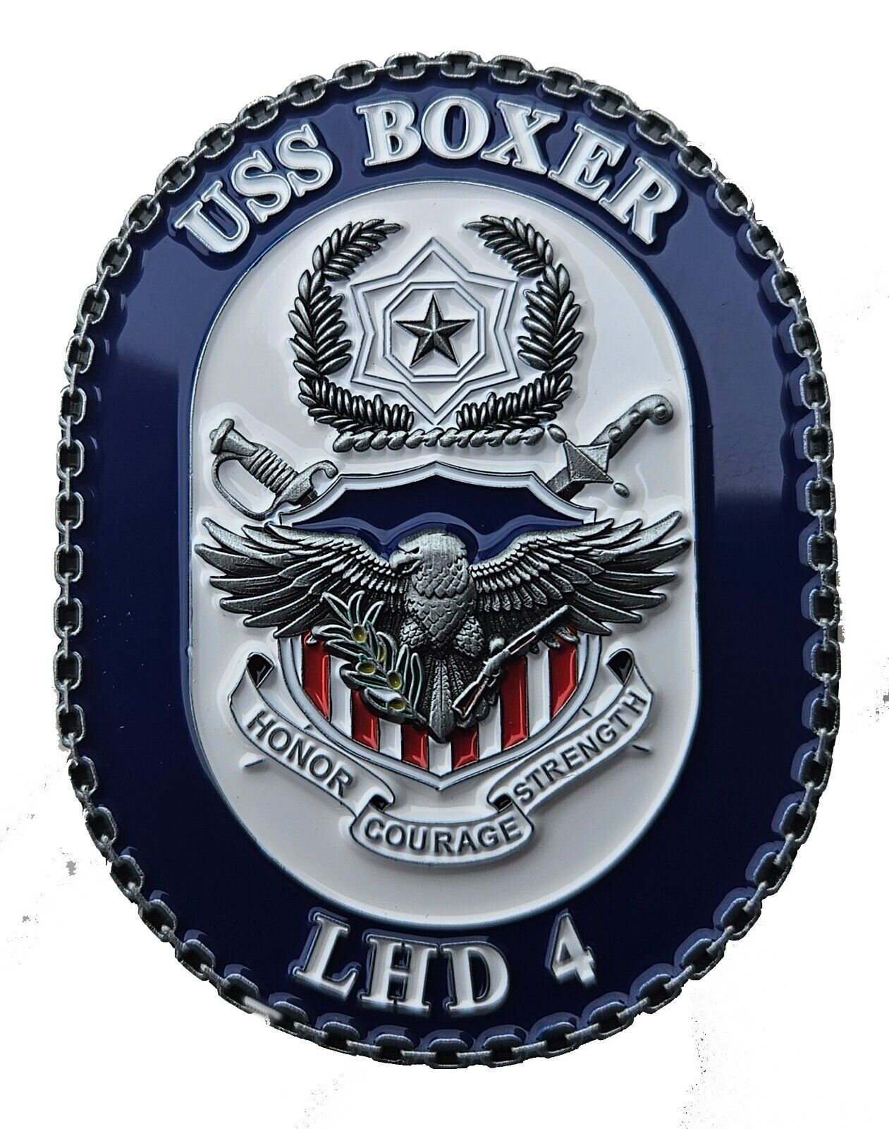 US NAVY USS BOXER LHD 4 COMMEMORATIVE CHALLENGE COIN 195