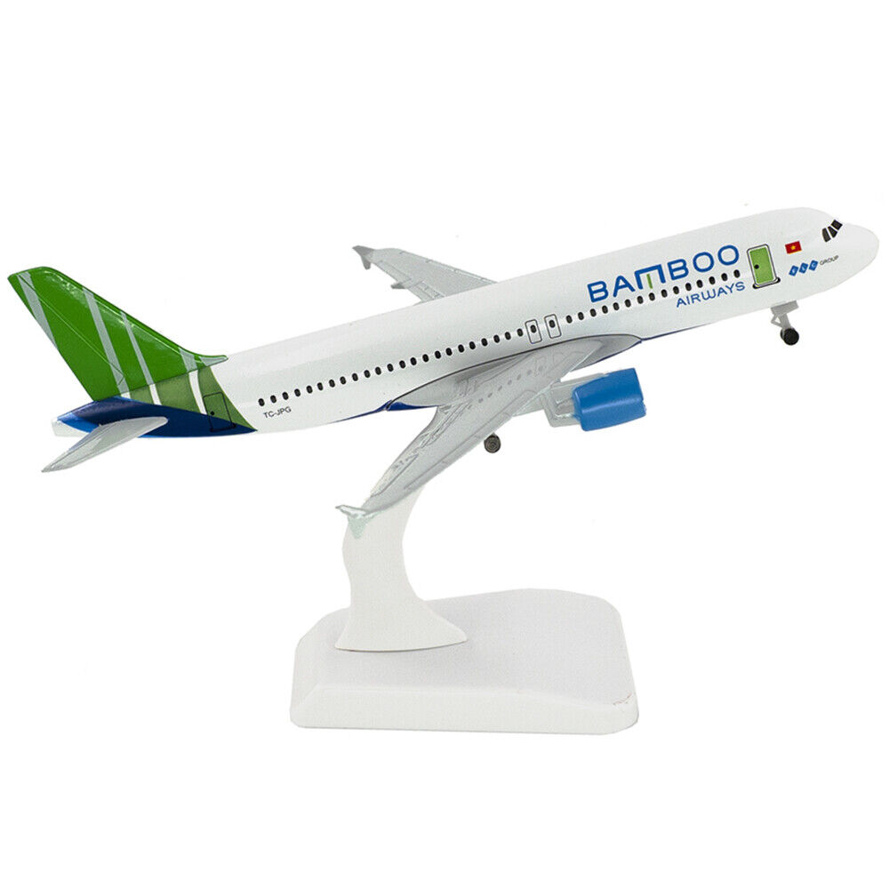 19cm Aircraft Bamboo Airways Airbus A320 with Wheel Alloy Plane Model Xmas Gift