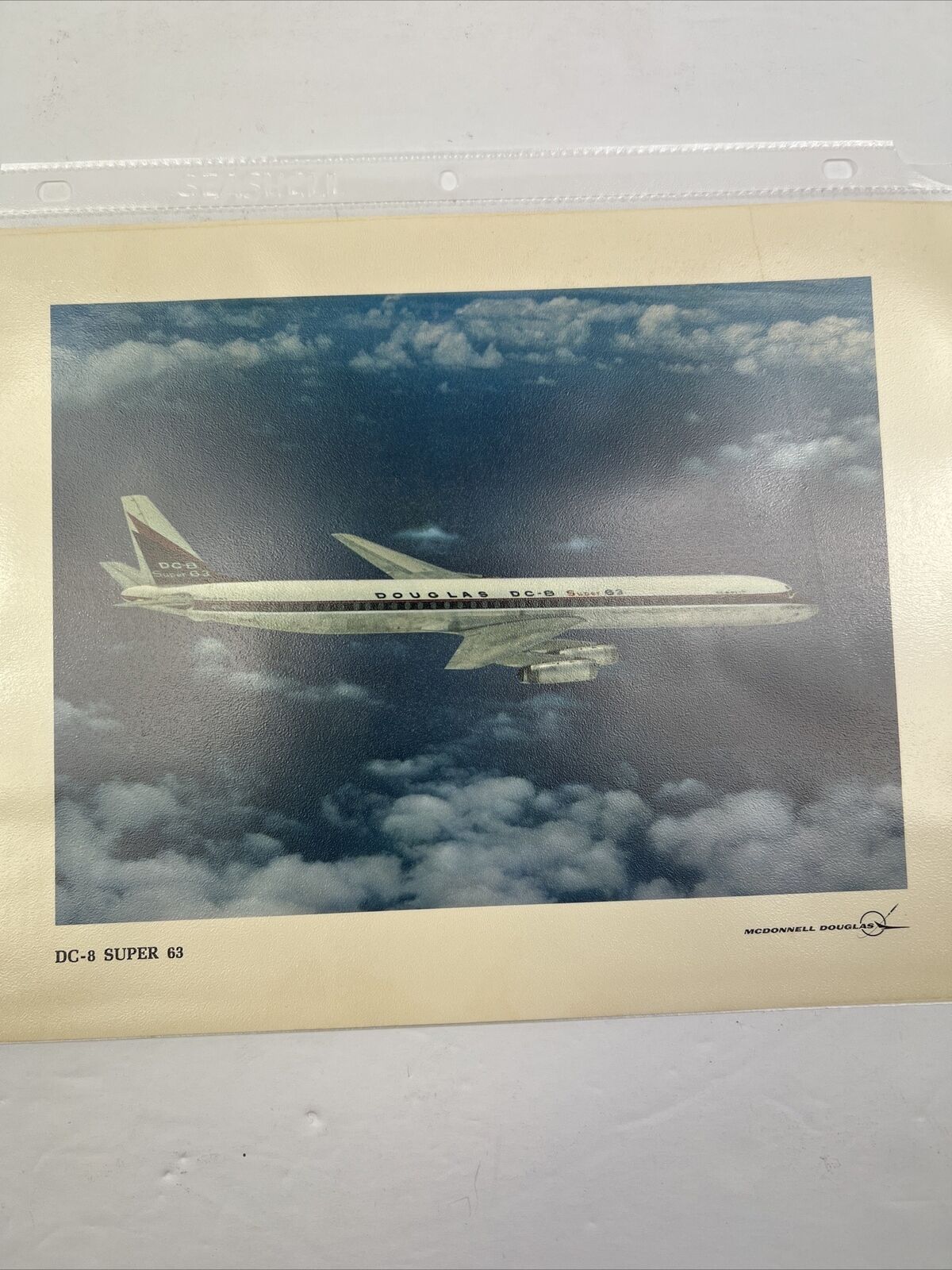 McDonnell Douglas’s DC-8 Super 63 11x8.5 Picture/Print. Description On Back