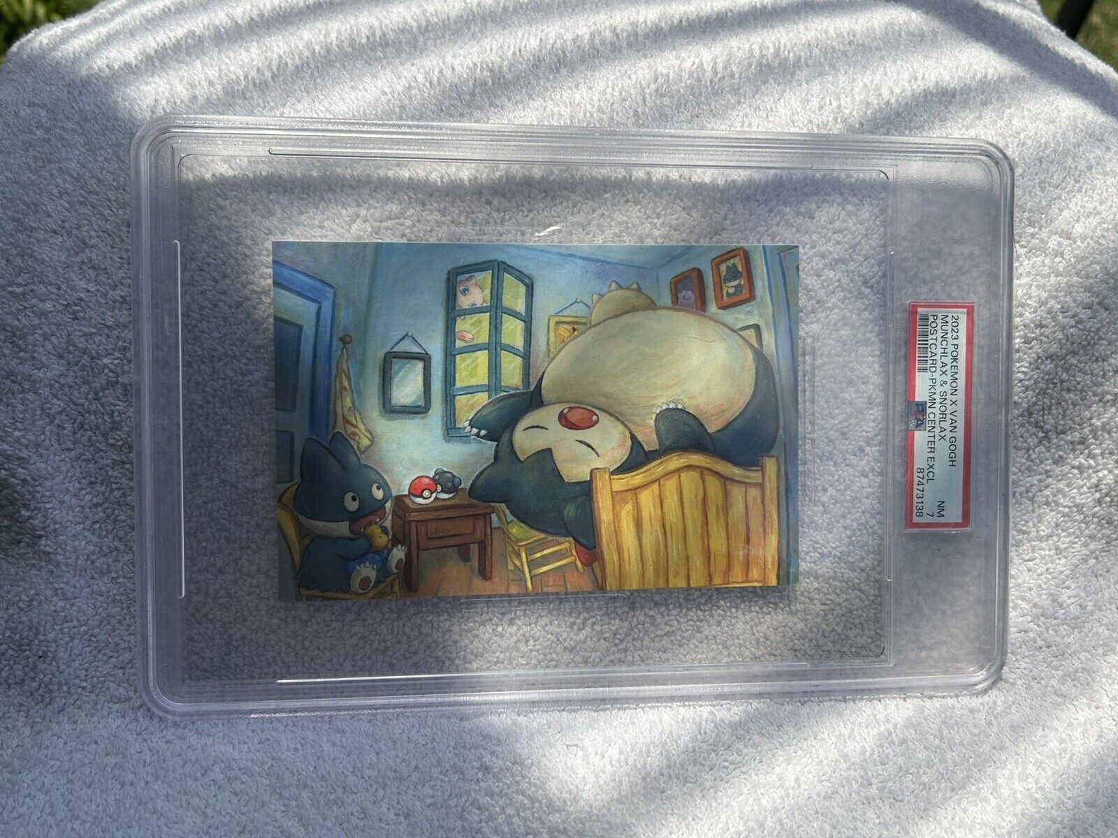 2023 Pokemon x Van Gogh Postcard Exclusive Munchlax & Snorlax PSA 7