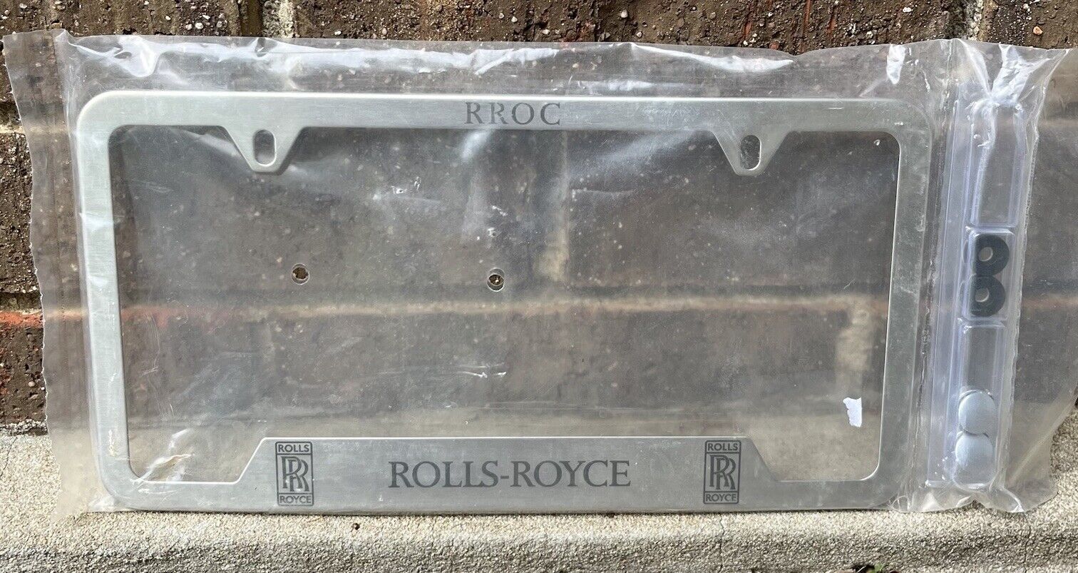 NEW Rolls-Royce Owners Club RROC Silver License Plate Frame Rare MEMBERS ONLY