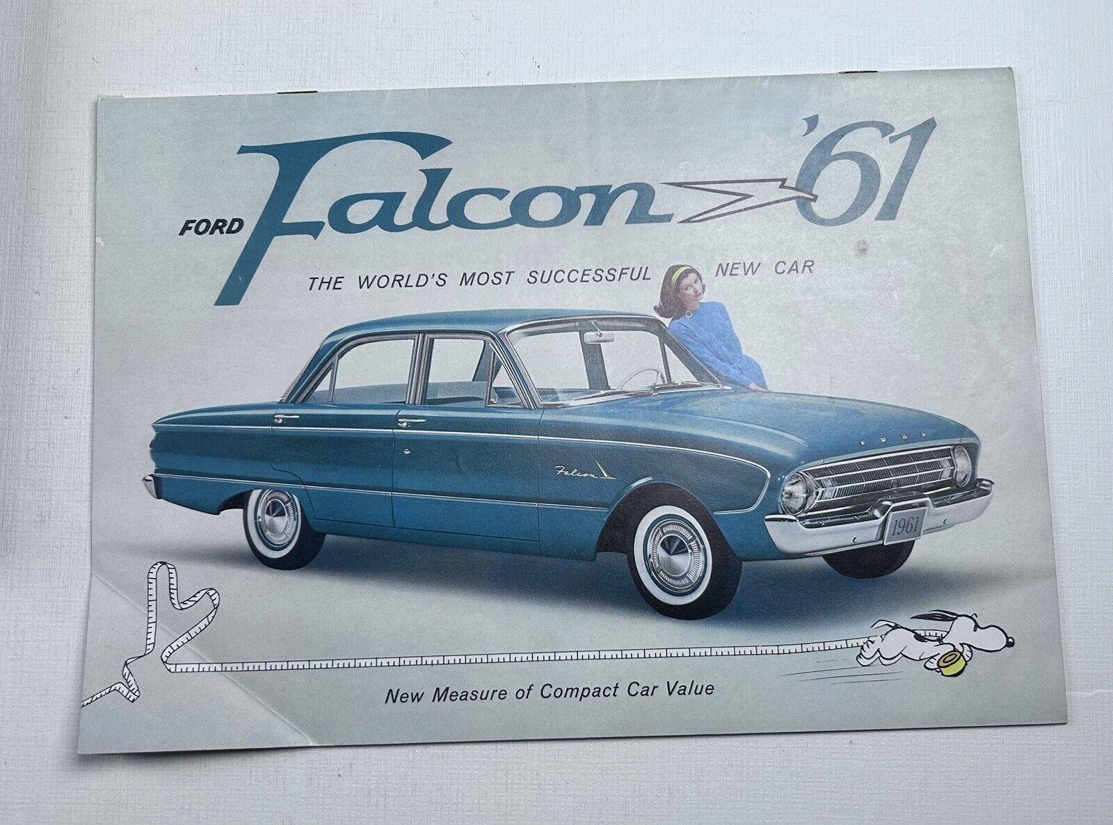 Ford Falcon 1961 Car Brochure Snoopy Peanuts Cartoons 