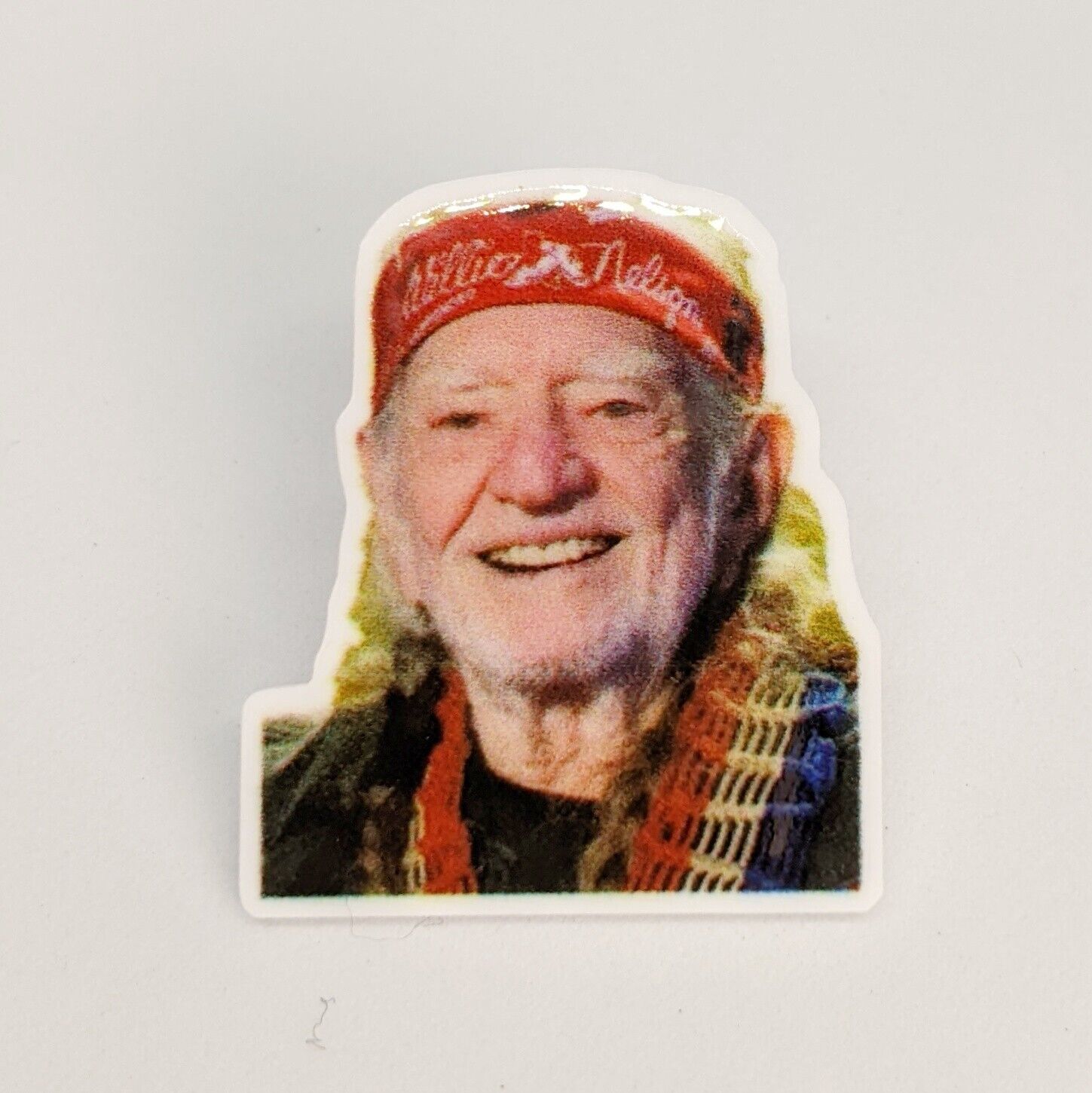 Willie Nelson Acrylic Pin Brooch Badge Country Singer Music Pinback New