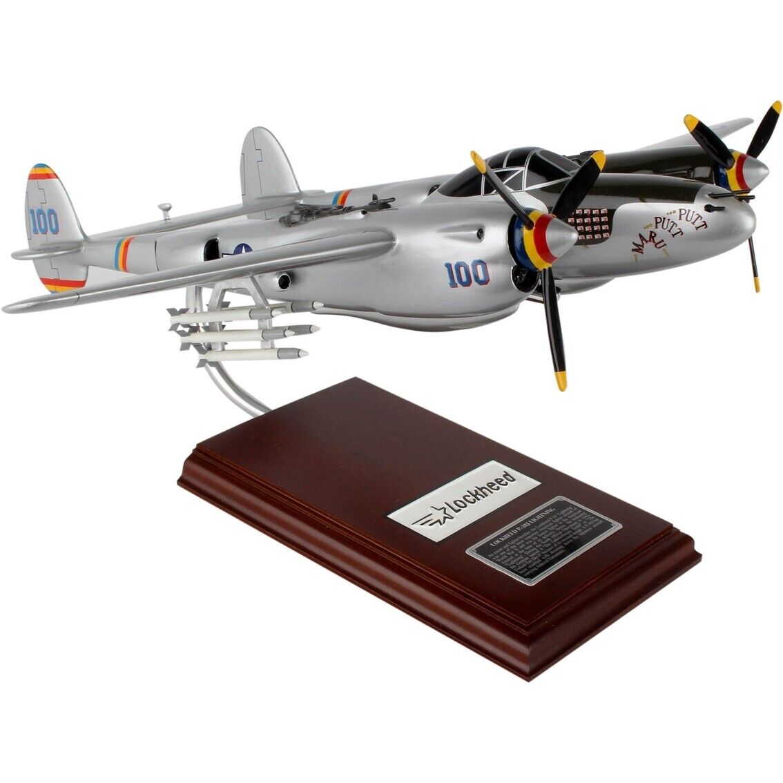USAF Lockheed P-38J Lightning Putt Putt Maru Desk Top WW2 Model 1/32 ES Airplane
