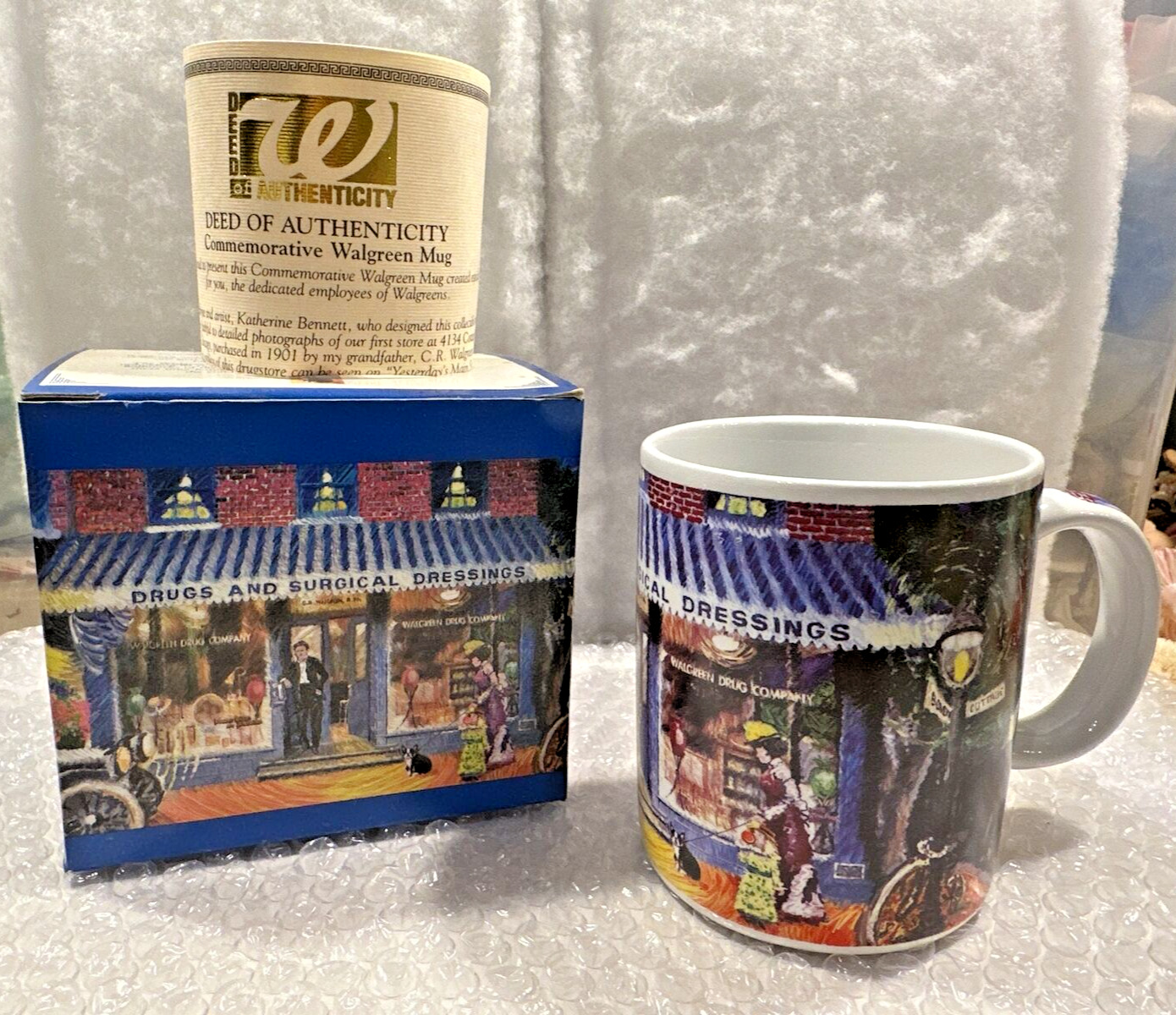 Vintage 1901 The First Walgreens Drugstore Commemorative Coffee Mug - New In Box