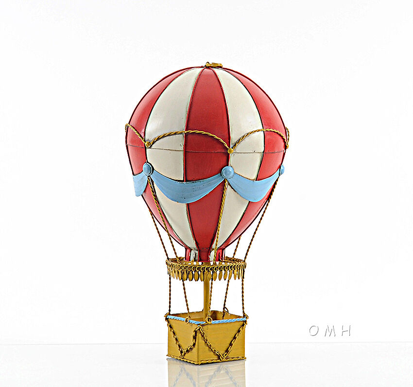 Red Hot Air Balloon 3d Toy Metal Model 14.5