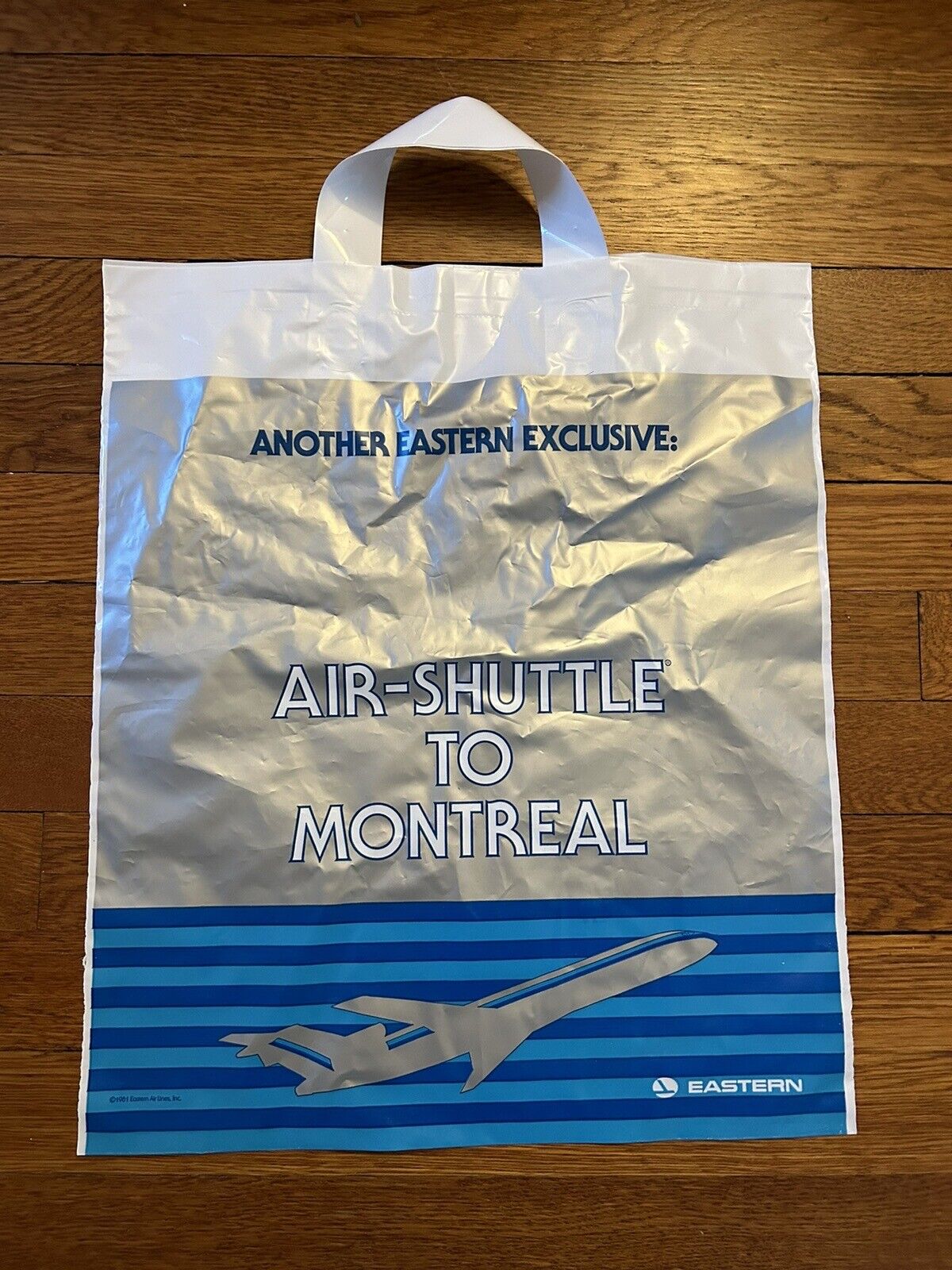 Eastern Airlines Plastic Bags - English/French, New York/Montreal Air-Shuttle