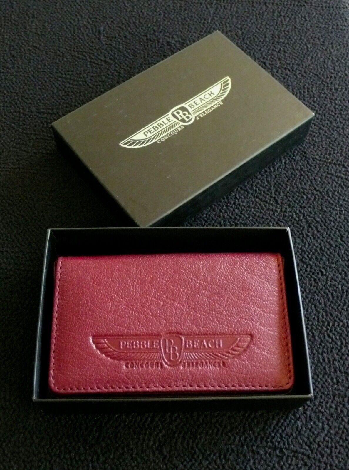 NEW Pebble Beach Concours Fine Leather Business Card Case Holder Osprey London