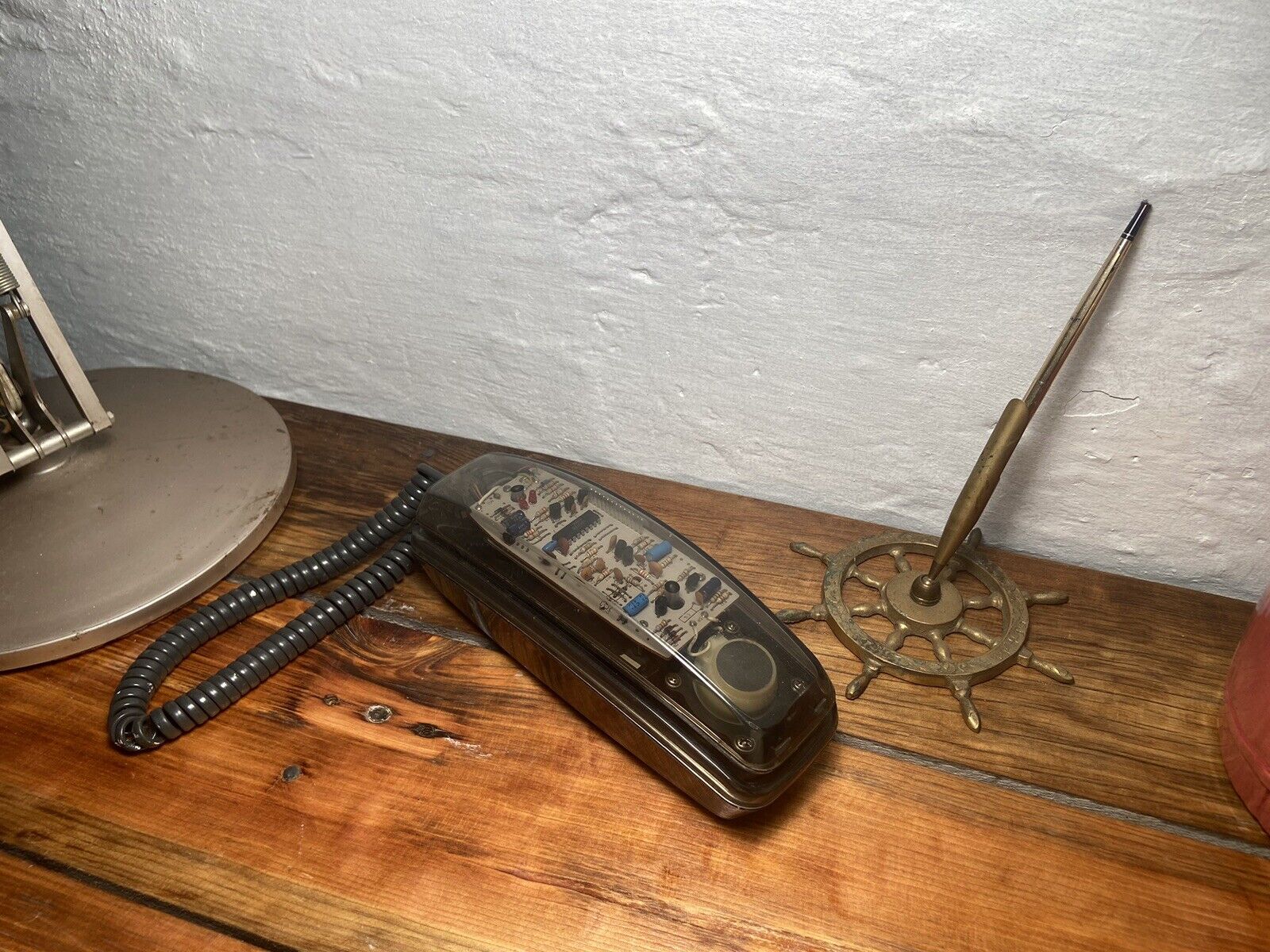 Vintage 1980s 1990s Lonestar Clear See Through Corded Phone