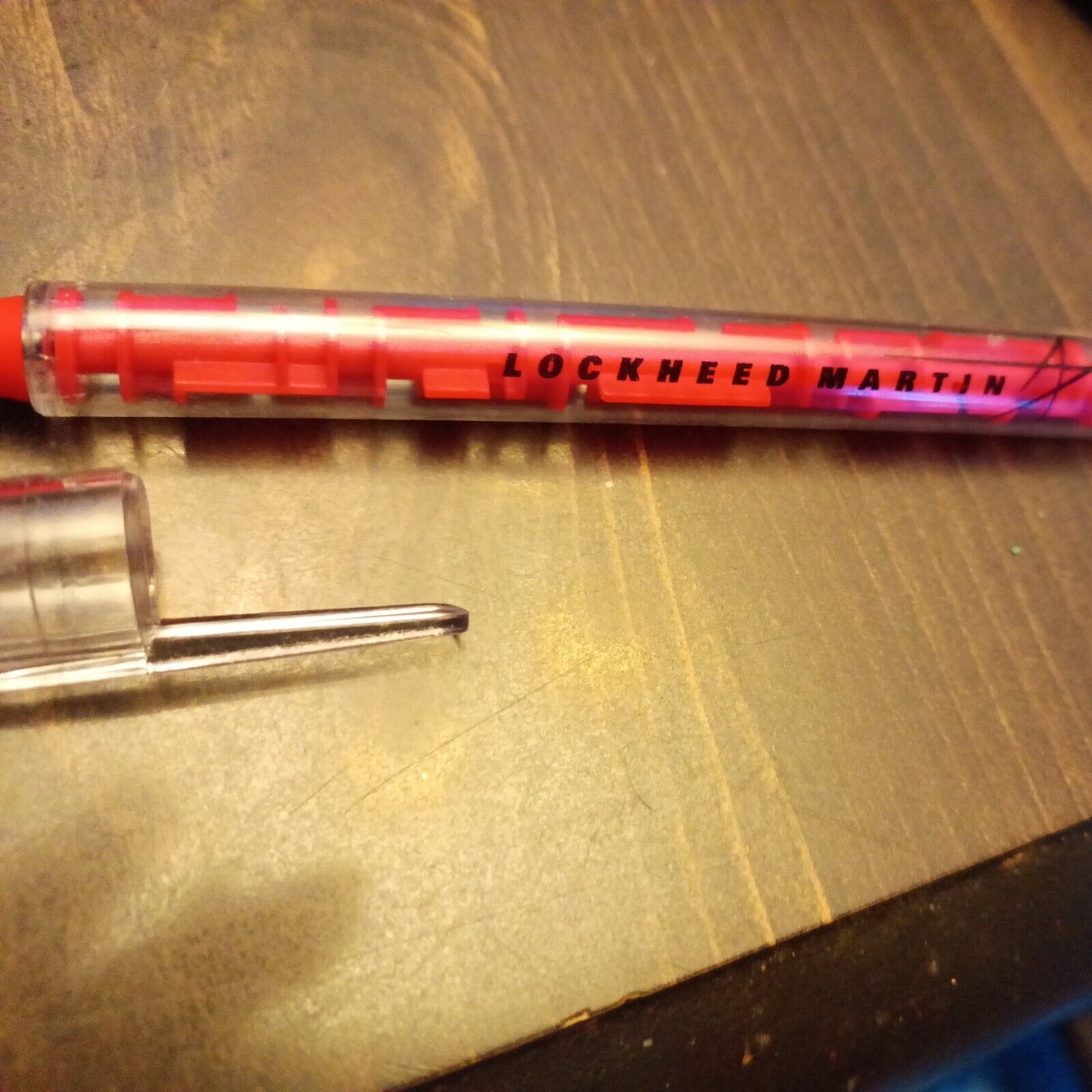 Vintage Lockheed Martin Pen Unusual Red. Needs ink