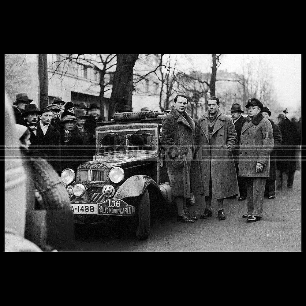 Photo A.025386 U.F. ROSENTHAL HALLERMUND VON PLATES BMW RALLYE MONTE CARLO 1934