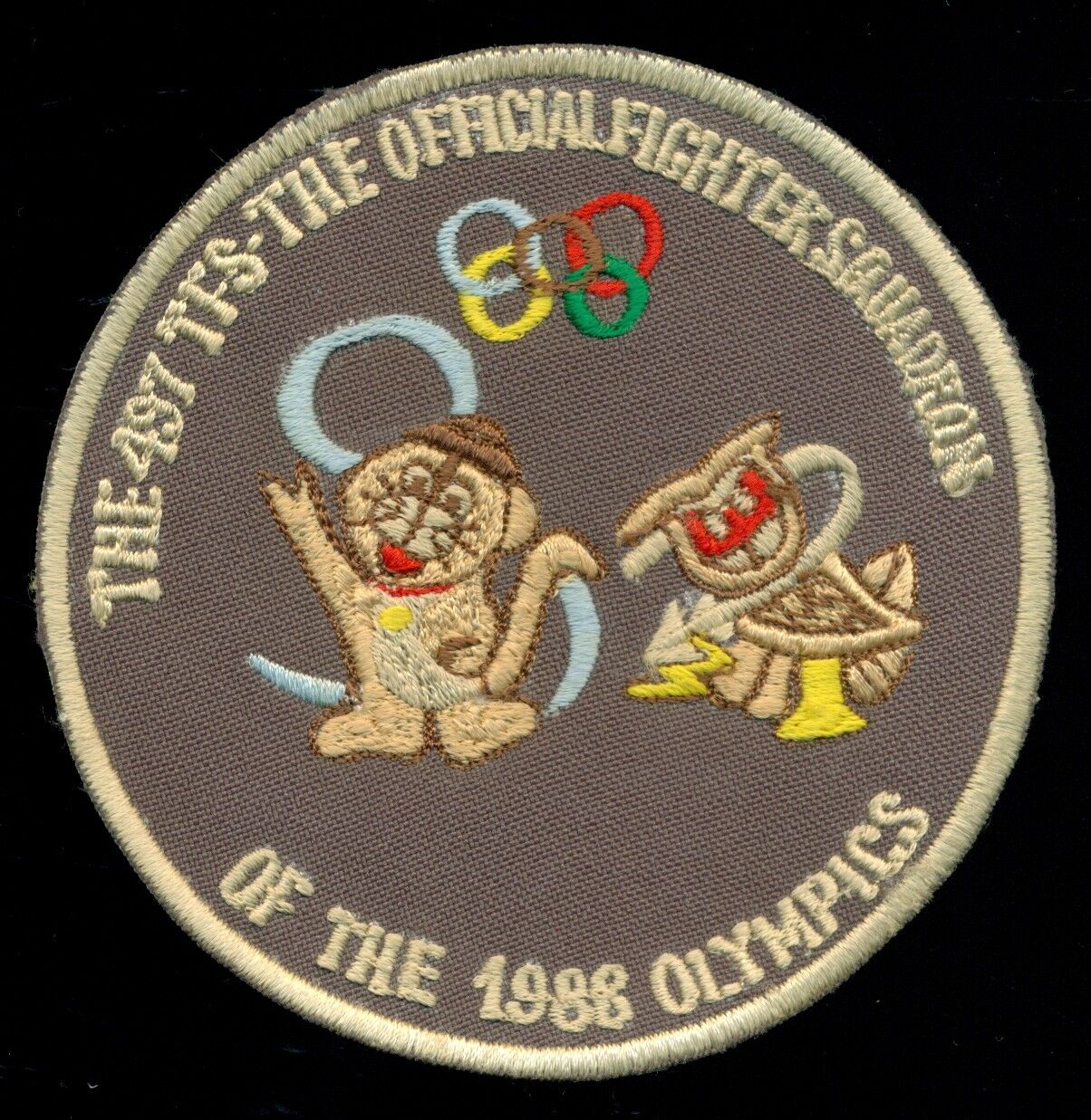 USAF 497th Tactical Fighter Squadron Olympics 1988 Patch J-1