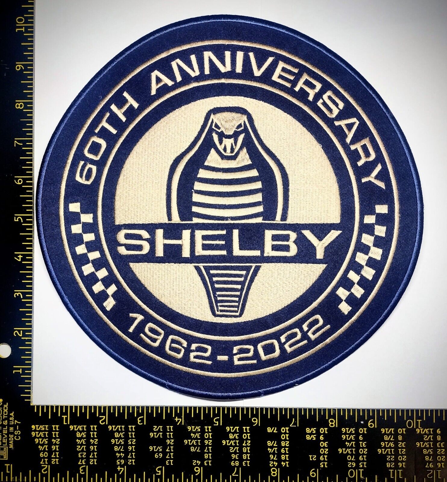 Ford Shelby Patch 60TH Anniversary 1962 to 2022 Racing Iron or Sew On HiQuality