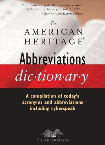 The American Heritage Abbreviations Dictionary (2005, Hardcover)