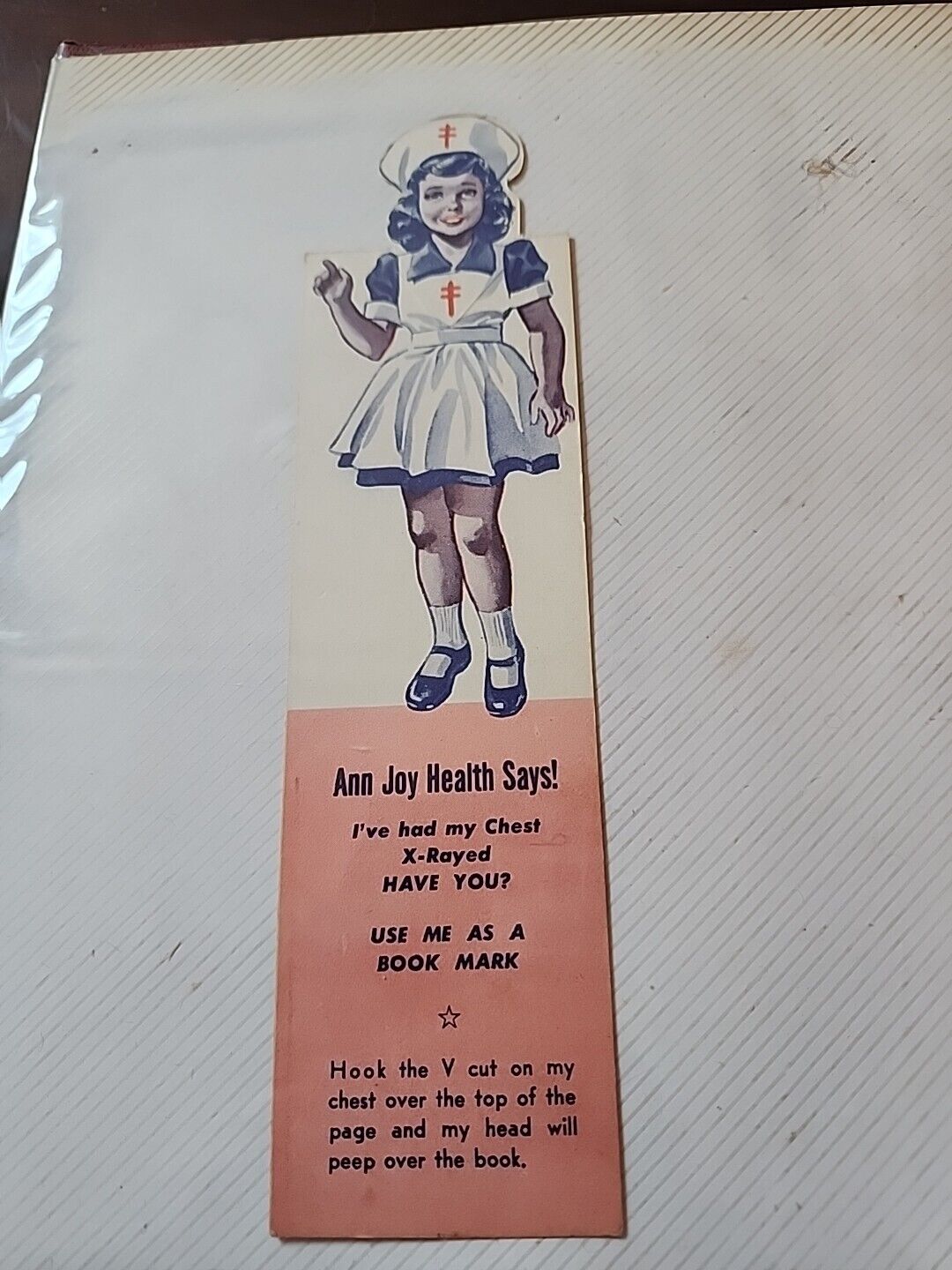 Vintage  TB Xray Awareness Bookmark Medical 